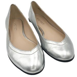 Nine West Silver Ballet Flats 5